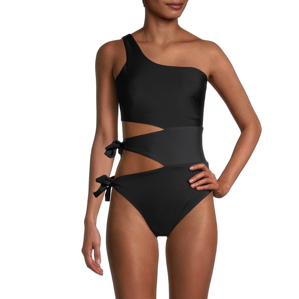 Side tie full swimsuit